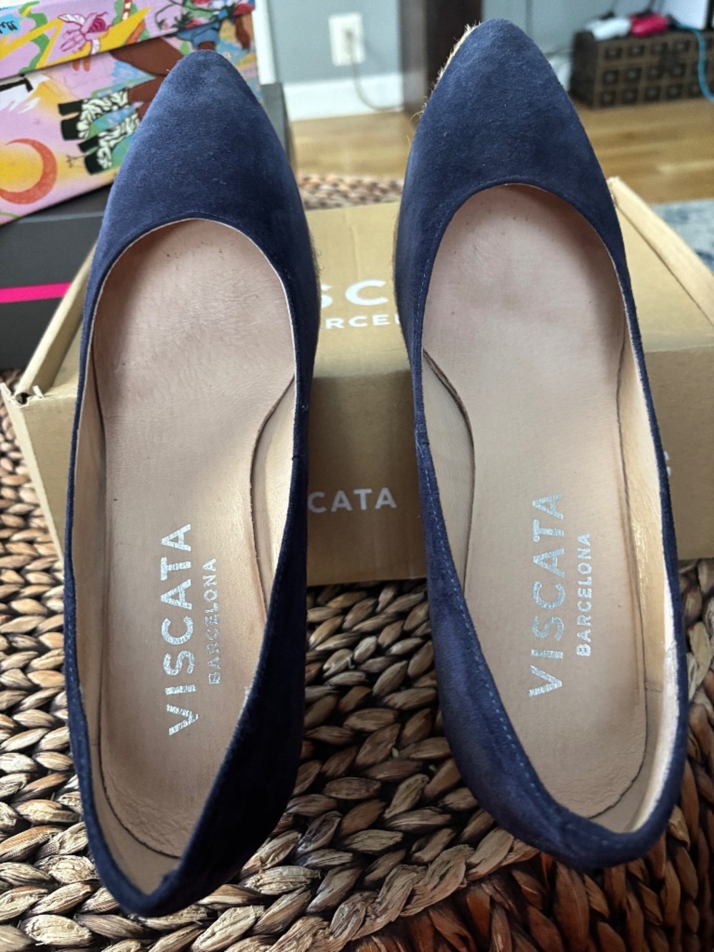 Viscata Barcelona Roses suede Espadrille Size 40
